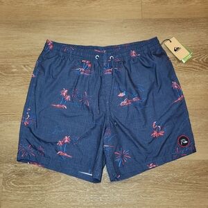 Quiksilver Mens Everyday Patriot 17" Volley Swim Shorts Navy Blue New XL